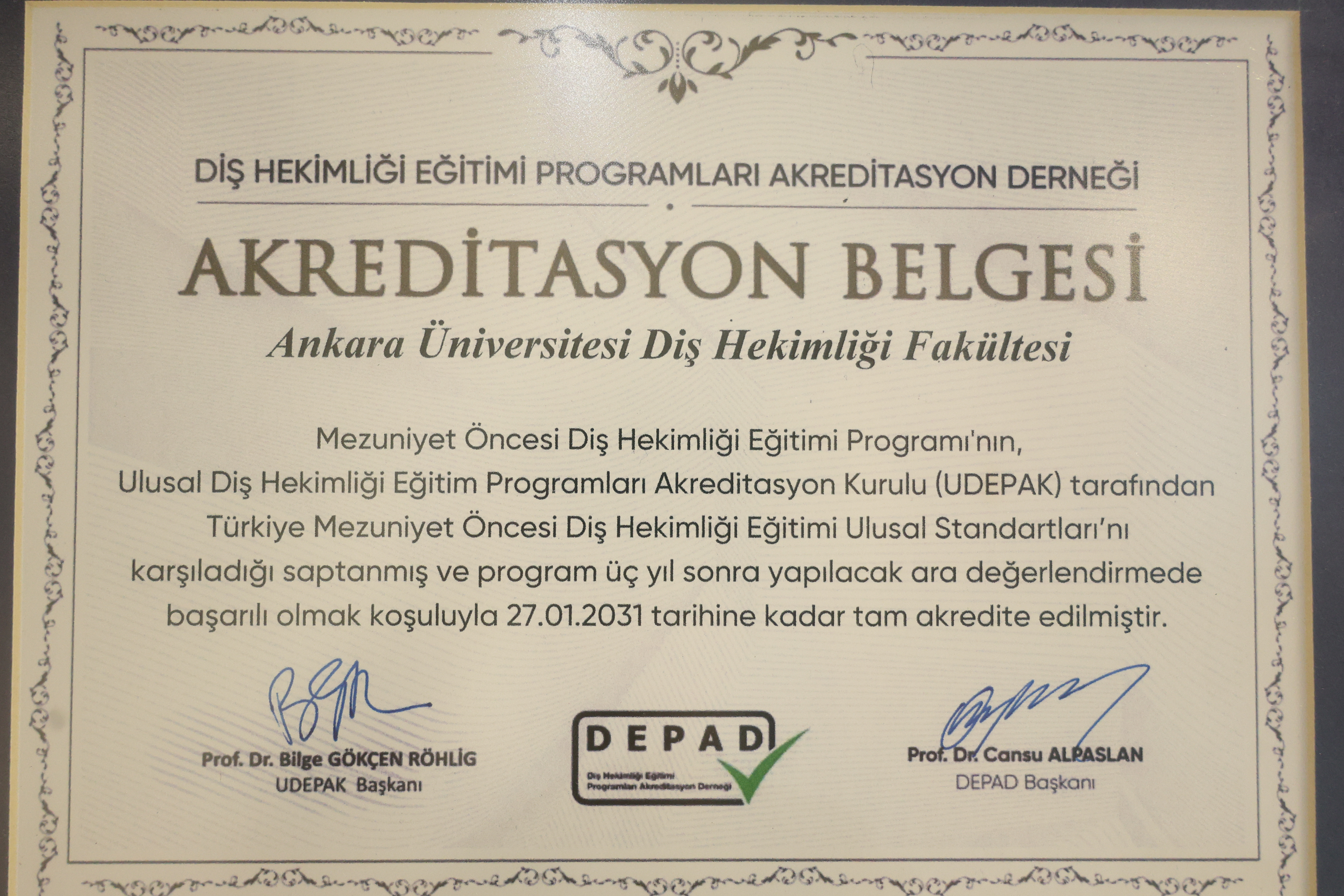 DEPAP - Akreditasyon Belgesi