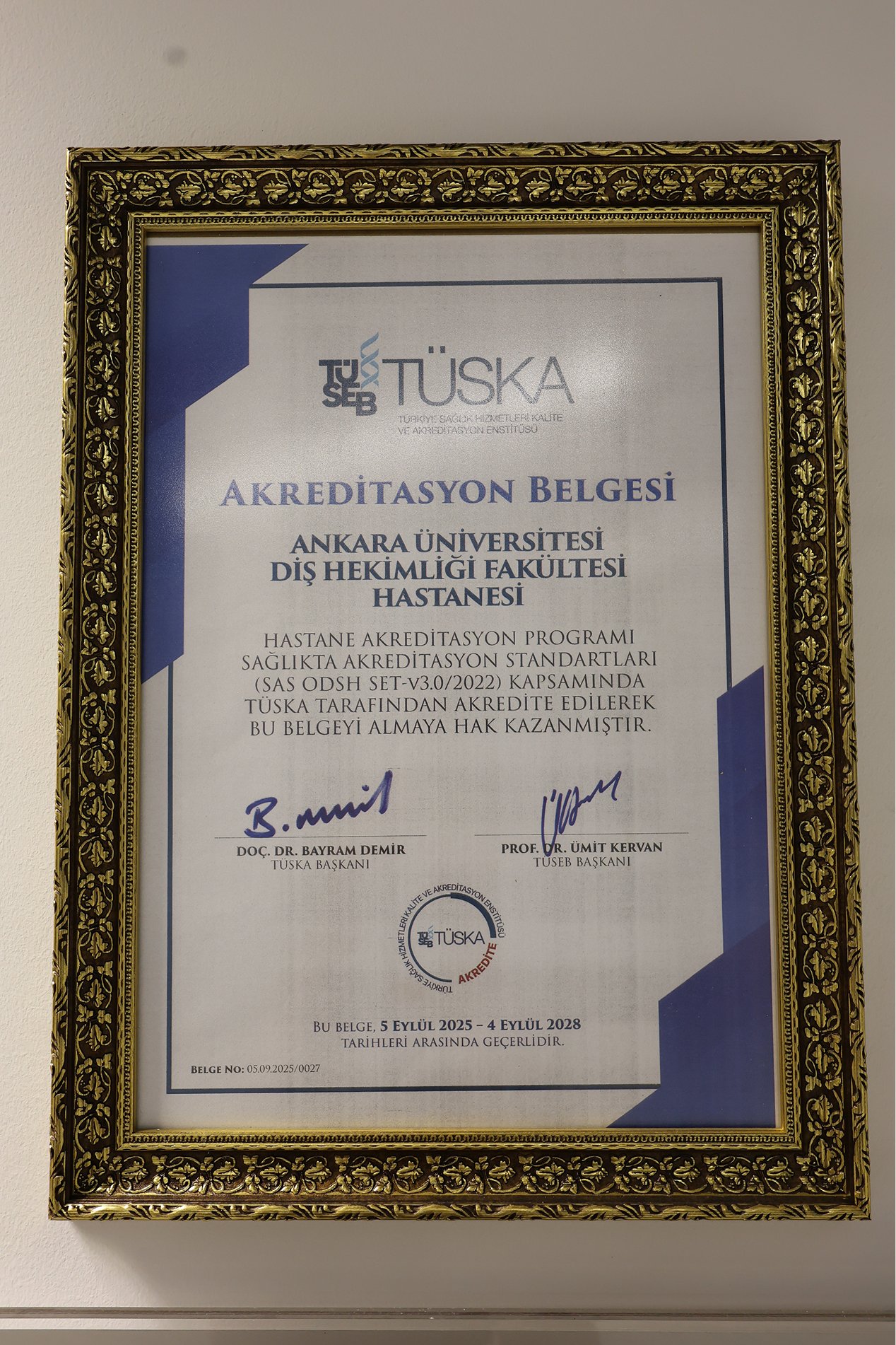 TÜSKA Akreditasyon Belgesi