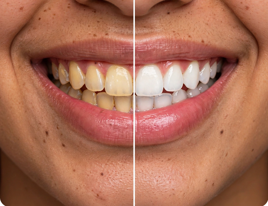 UNIANKADENT before and after dental treatment results